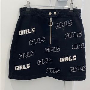 Topshop “GIRLS” Denim Mini Skirt Size 6